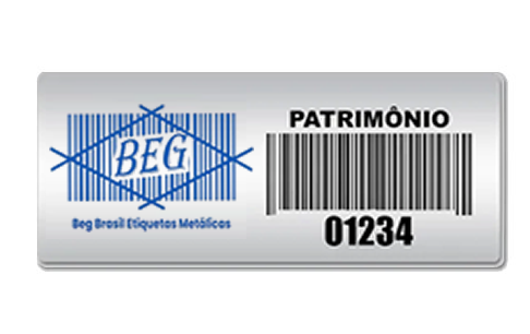 Etiqueta Alumínio Anodizado